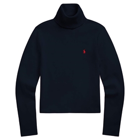 Polo Ralph Lauren Cotton-Blend Rollneck, Hunter Navy 